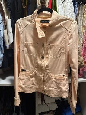 Dolce & Gabbana Peach Utility-Style Button Front Jacket